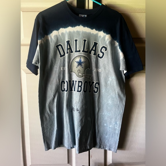 DALLAS COWBOYS MEDIUM TIDE DYDE SHIRT SIGNED BY TERRANCE NEWMAN #41 CB - Picture 3 of 5